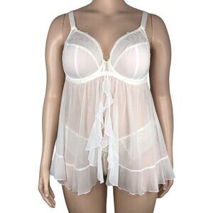 Elomi Maria Underwire Babydoll Chemise Lingerie UK 36H  US 36K EL8501